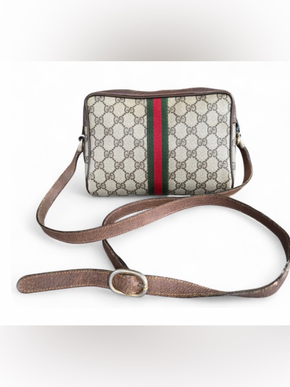 Gucci Ophidia GG Supreme Sherry Line Crossbody/Shoulder Bag with COA - Picture 10 of 17